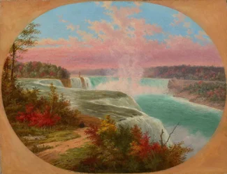 Der Künstler bei den Niagarafällen